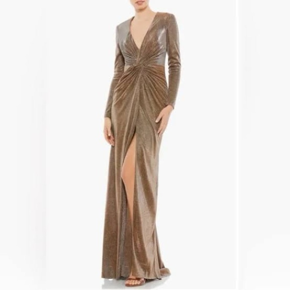 Elegant Brown Evening Gown